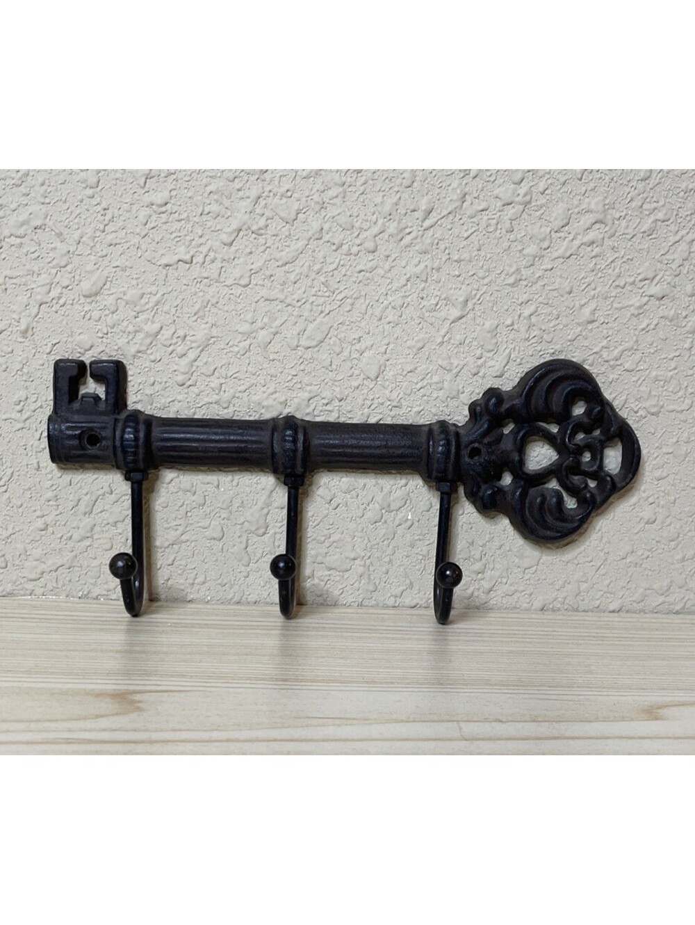 Wall Mounted Hook Home Decor Key Holder Cast Iron 3 Hooks…